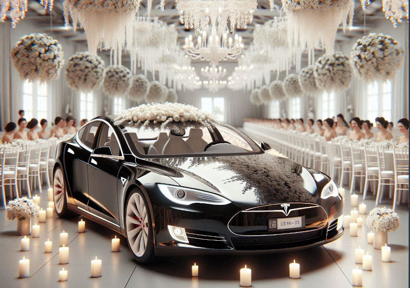 Wedding Tesla in Berkshire